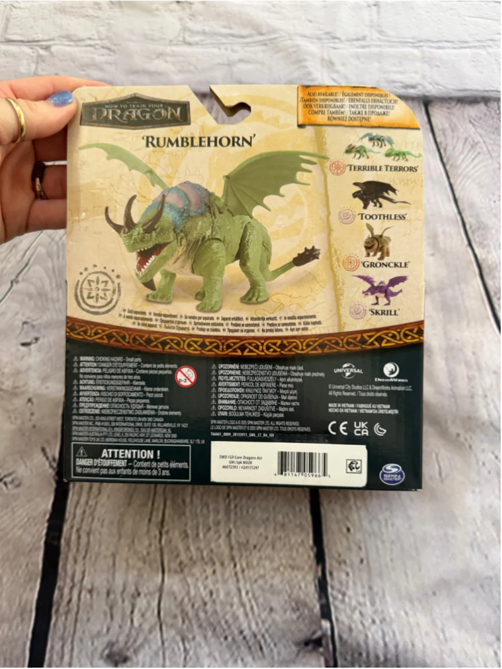 NEW DreamWorks How to Train Your Dragon Rumblehorn Action Figure Green Blue